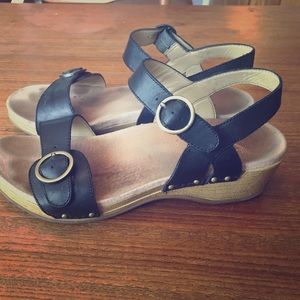 Dansko Double Buckle Sophie Sandal in Black